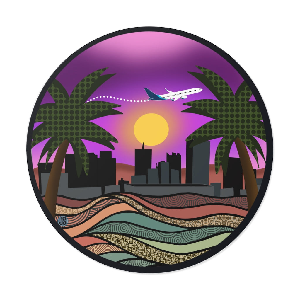 Phoenix Round Vinyl Stickers