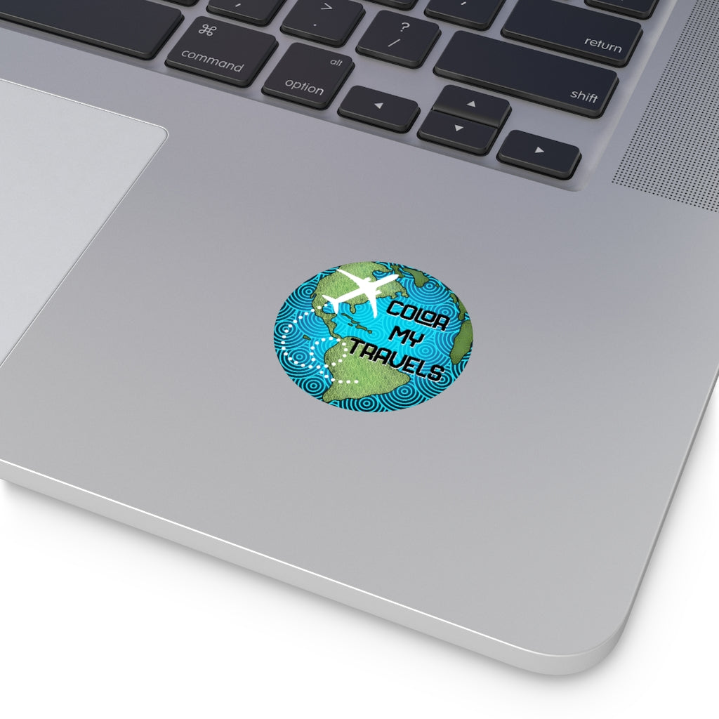 Color my travels Vinyl Stickers