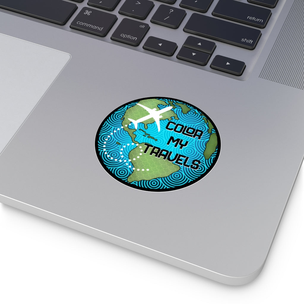 Color my travels Vinyl Stickers