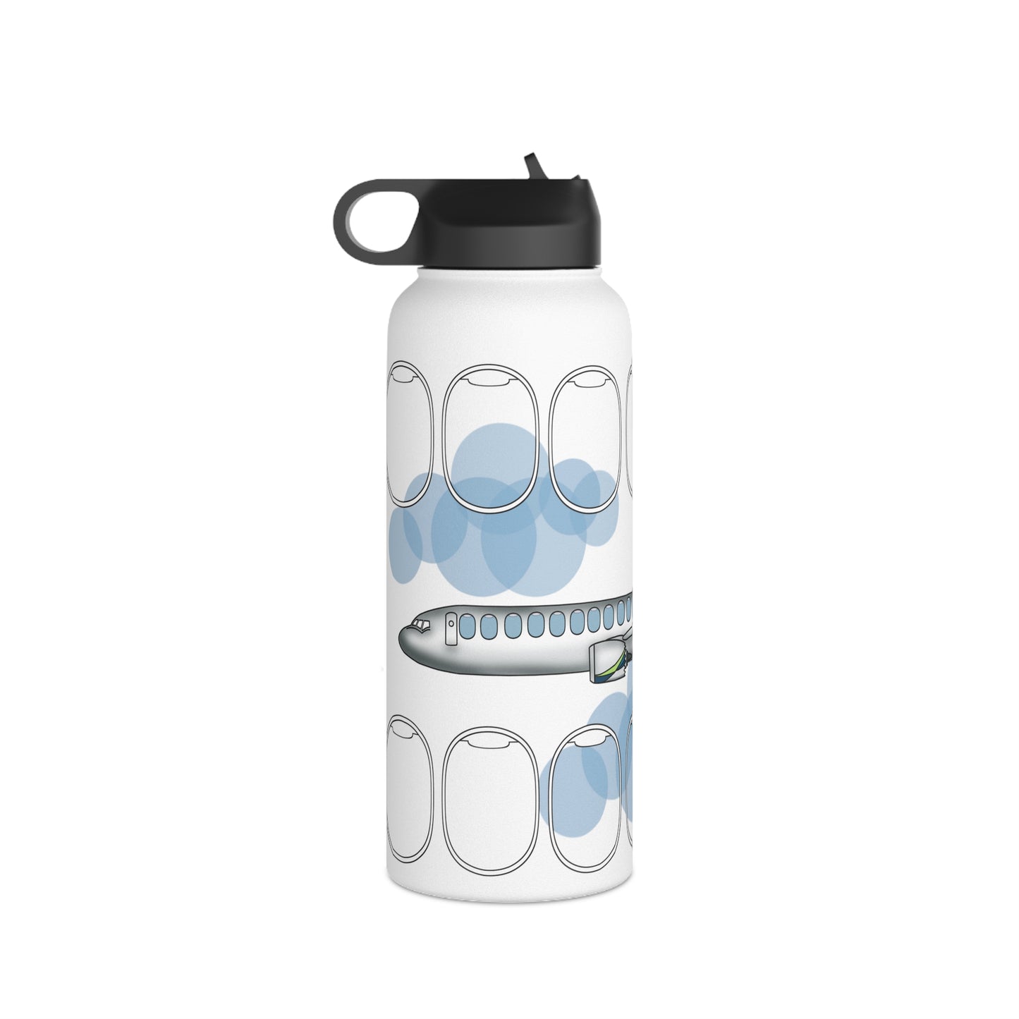 Jet window collection Stainless Steel Water Bottle, Standard Lid