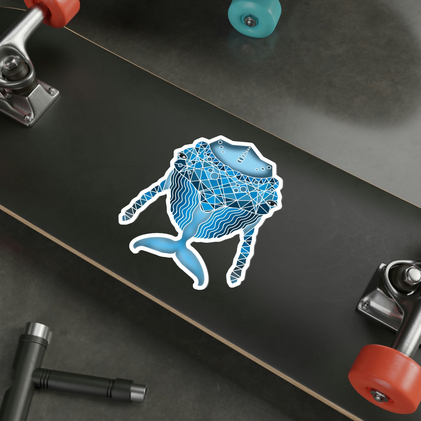 Blue whale Die-Cut Stickers