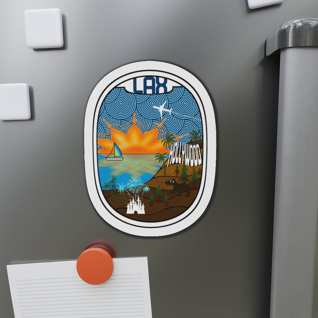 LAX- Los Angeles Kiss-Cut Magnets