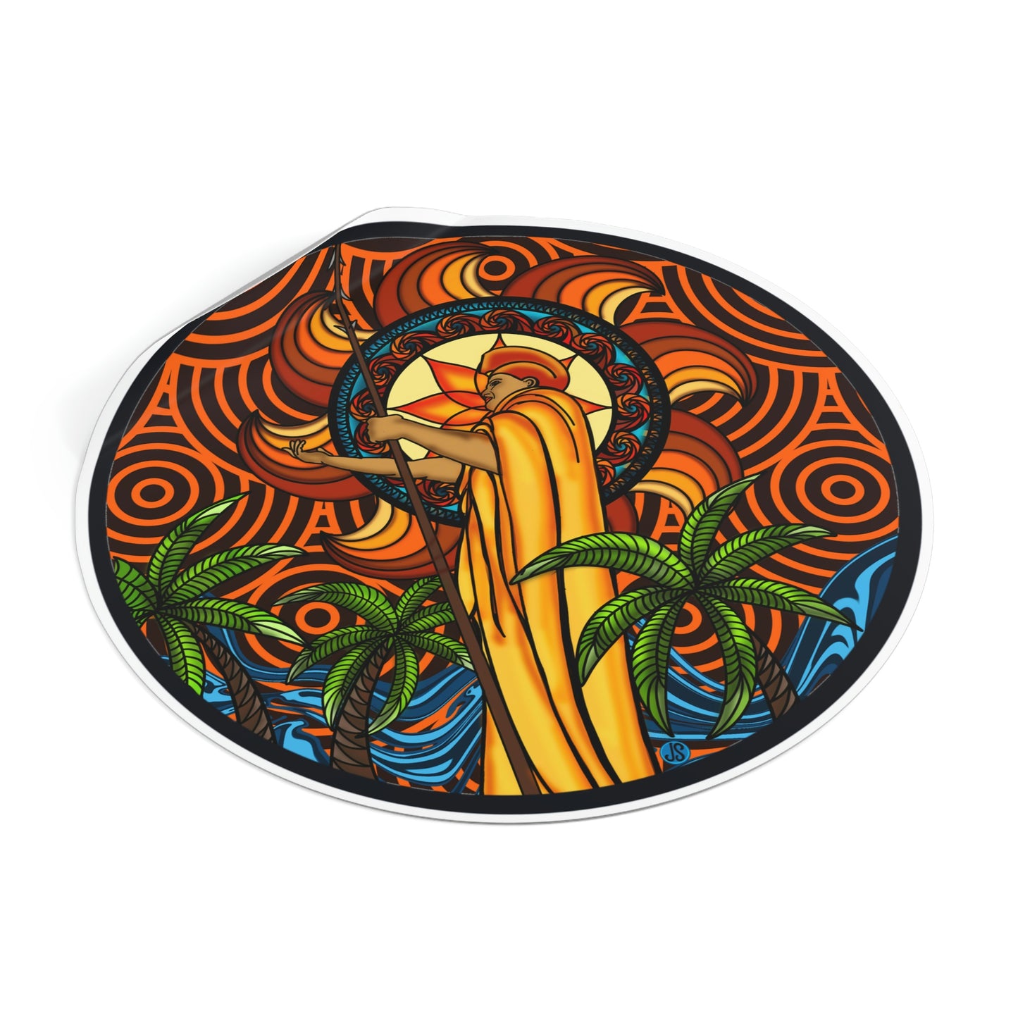 KOA Kona Hawaii Round Vinyl Stickers