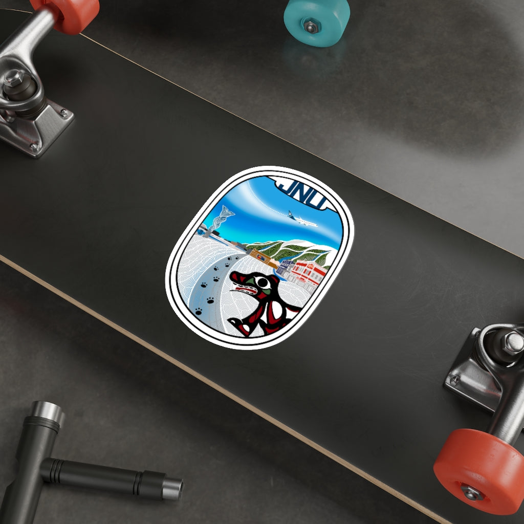 JNU Juneau blue plane Die-Cut Stickers