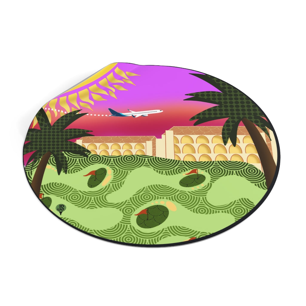 Phoenix golf Round Vinyl Stickers