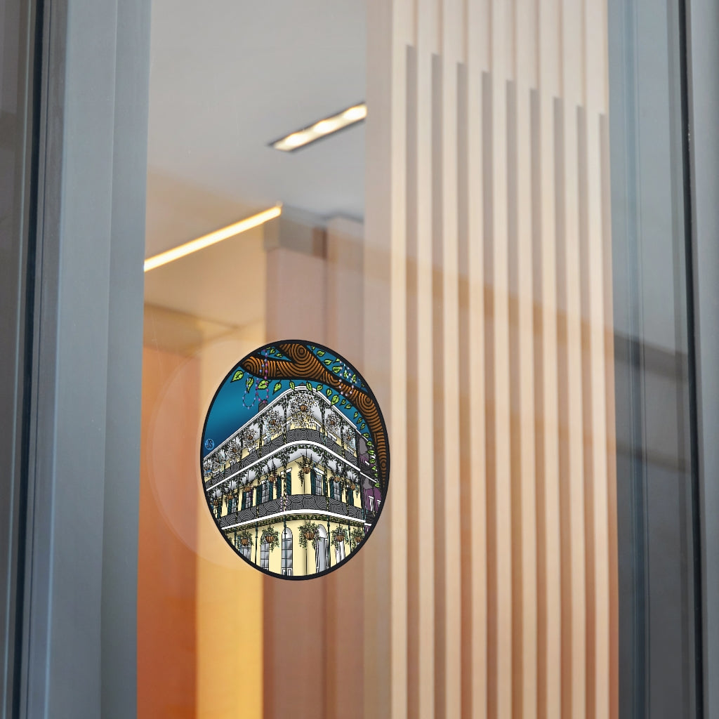 New Orleans Round Vinyl Stickers