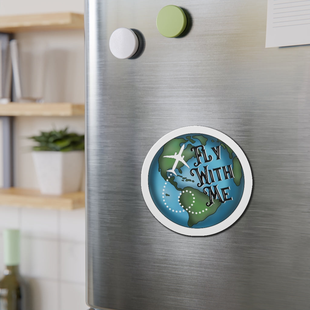 Fly with me Kiss-Cut Magnets