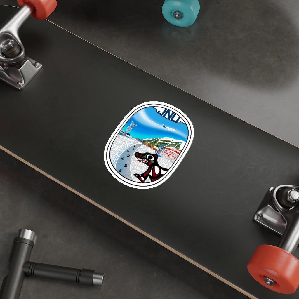 JNU Juneau blue plane Die-Cut Stickers