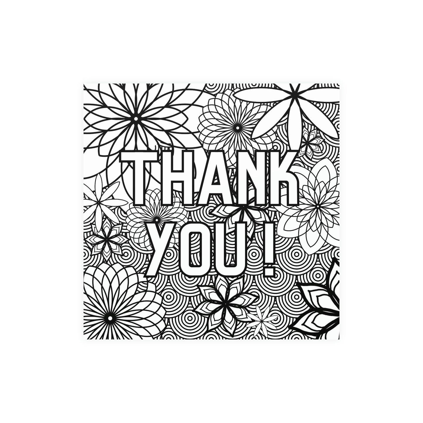 Thank You Flowers - Coloring Poster