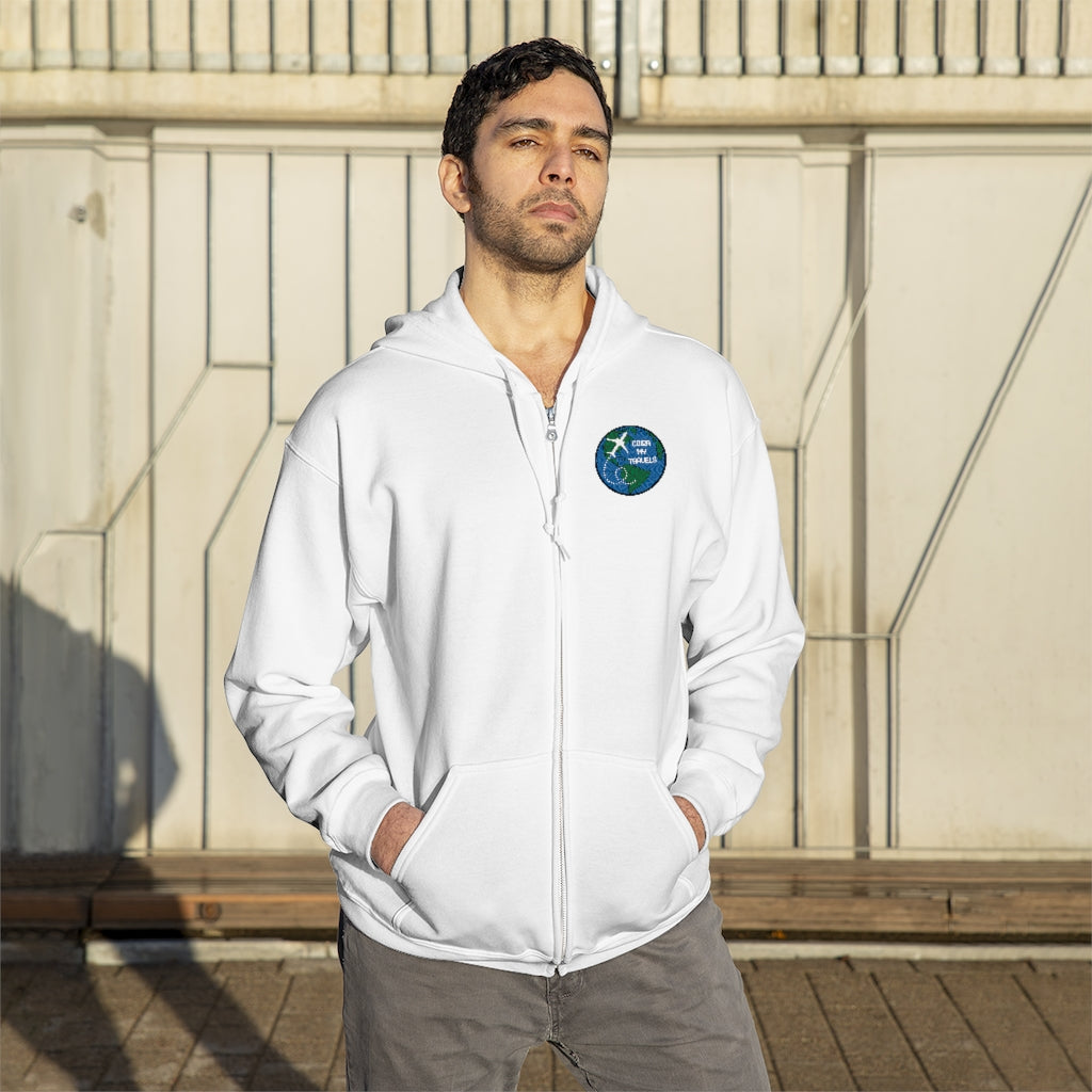 Color My Travels Unisex Zip Up Hoodie