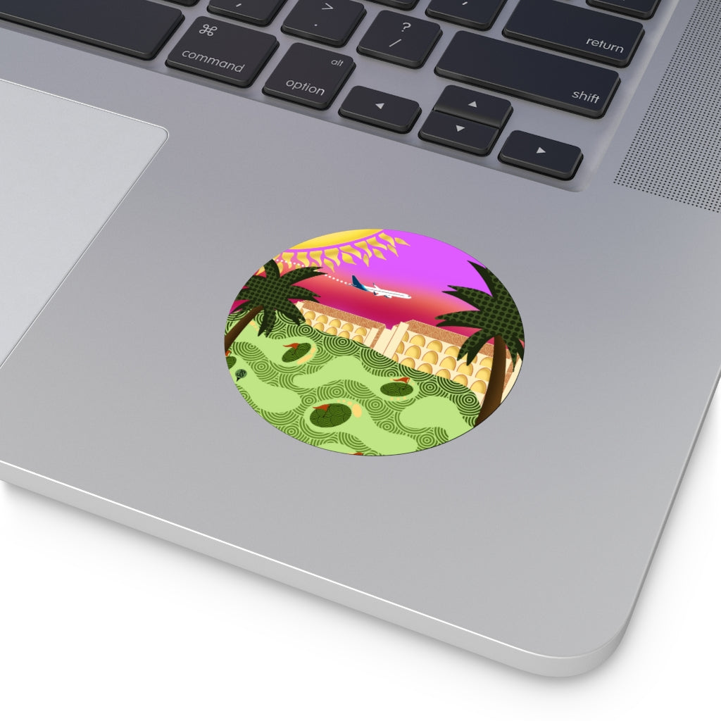 Phoenix golf Round Vinyl Stickers
