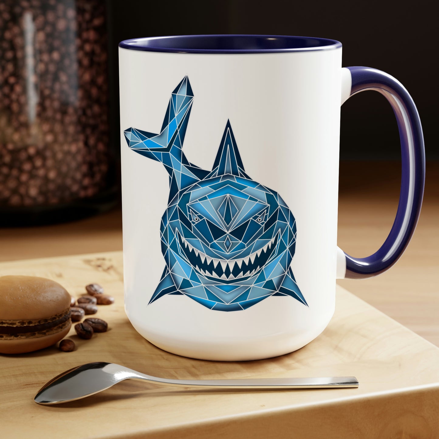Shark Two-Tone Coffee Mugs, 15oz