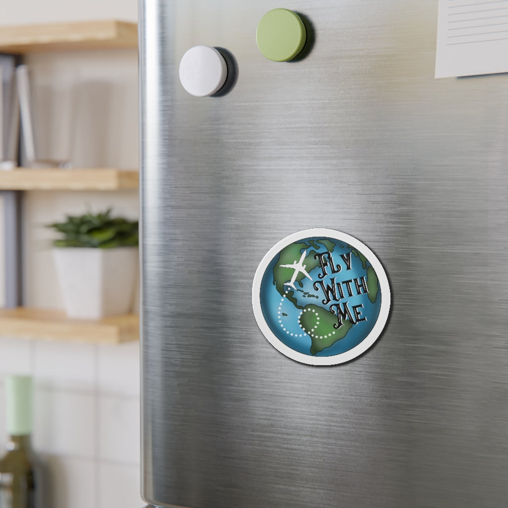Fly with me Kiss-Cut Magnets