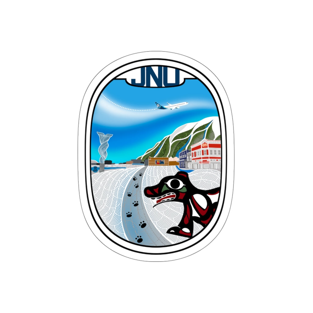 JNU Juneau blue plane Die-Cut Stickers