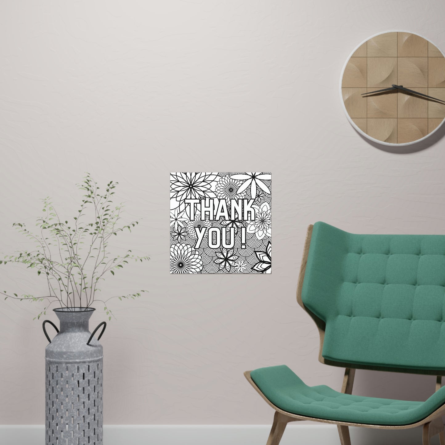 Thank You Flowers - Coloring Poster