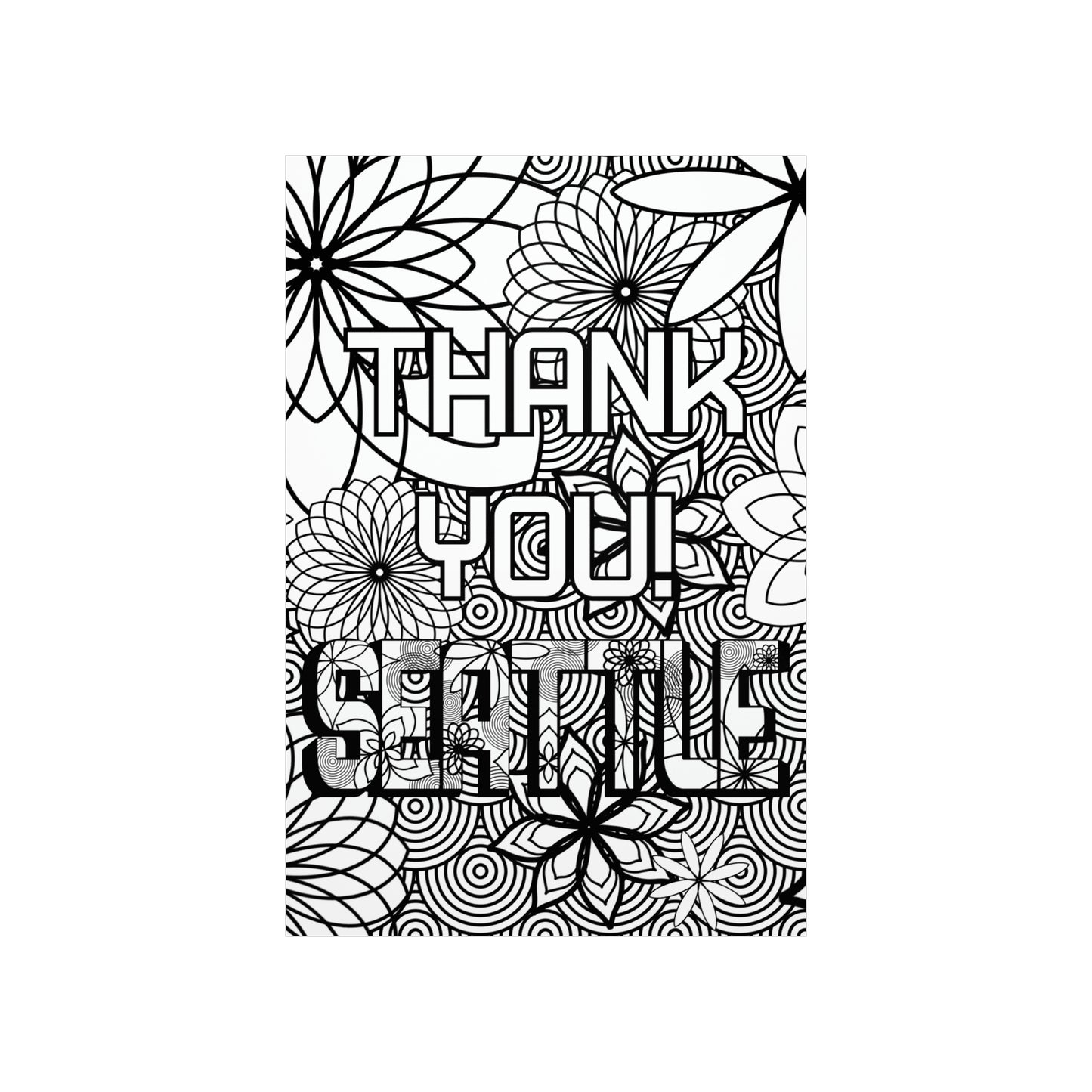 Thank you Seattle Coloring Poster