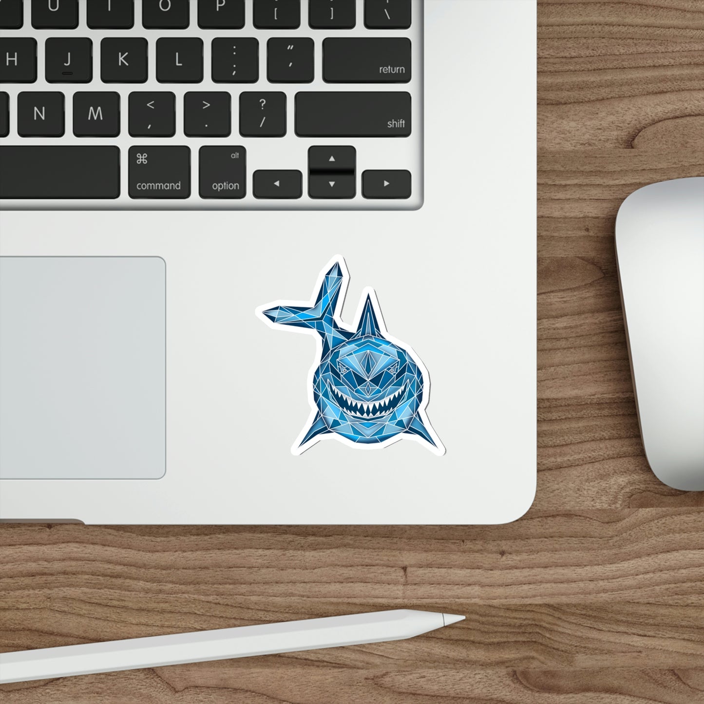 Swimming Blue Shark Die-Cut Stickers