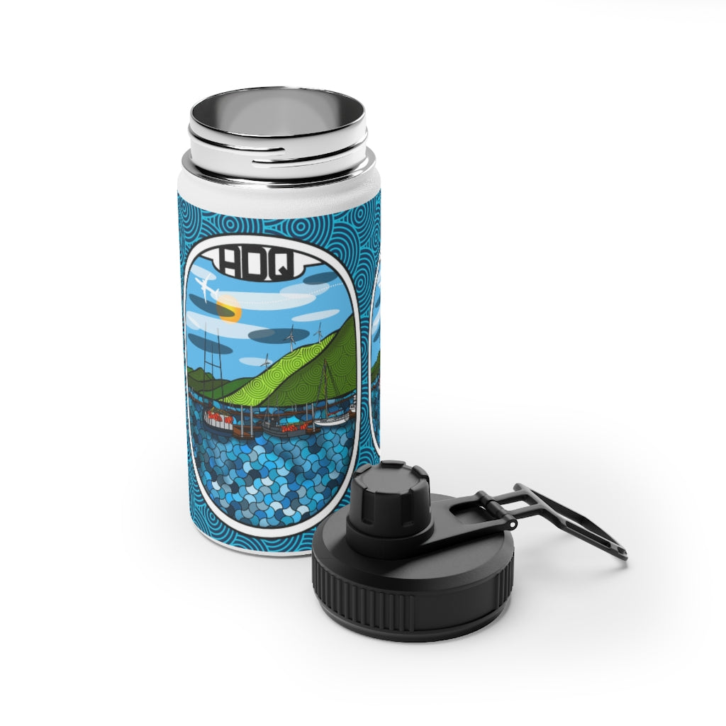 ADQ Kodiak Stainless Steel Water Bottle, Sports Lid