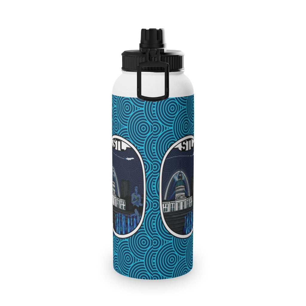 STL-St. Louis Stainless Steel Water Bottle, Sports Lid