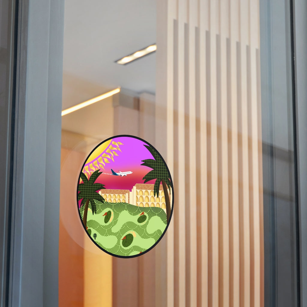 Phoenix golf Round Vinyl Stickers