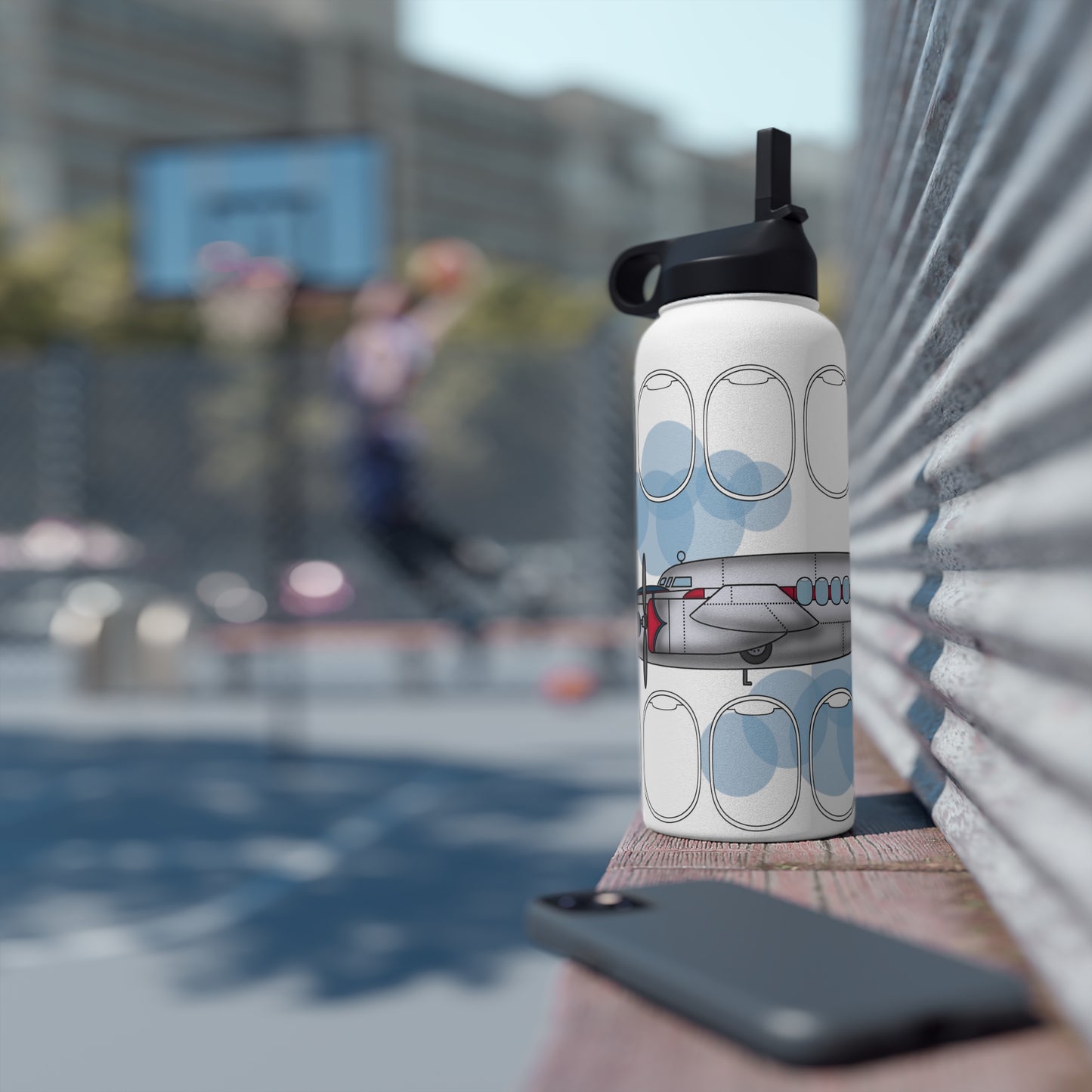 Window collection Stainless Steel Water Bottle, Standard Lid
