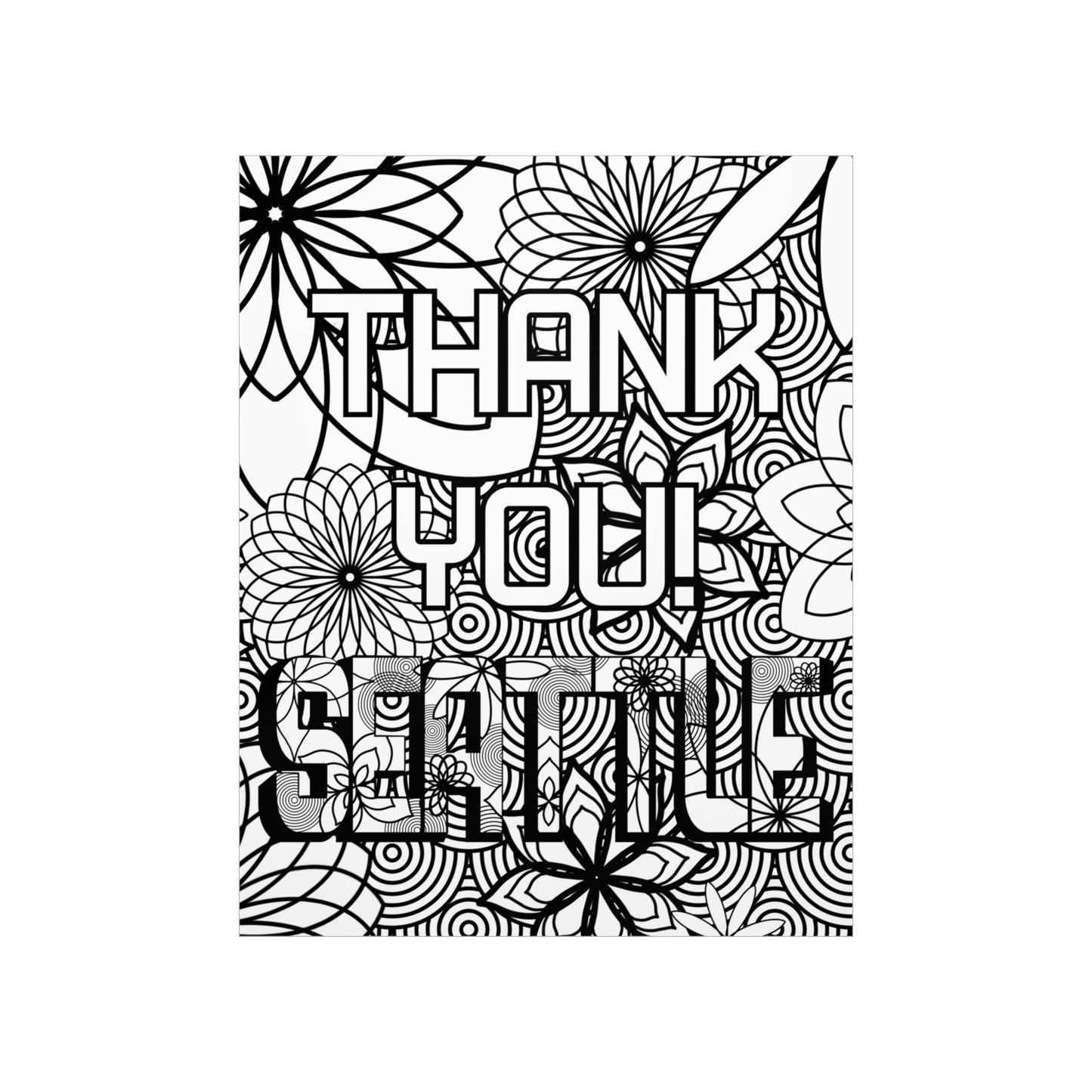 Thank you Seattle Coloring Poster