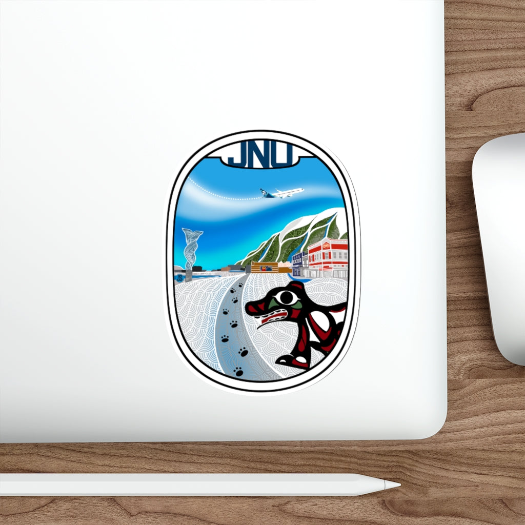 JNU Juneau blue plane Die-Cut Stickers