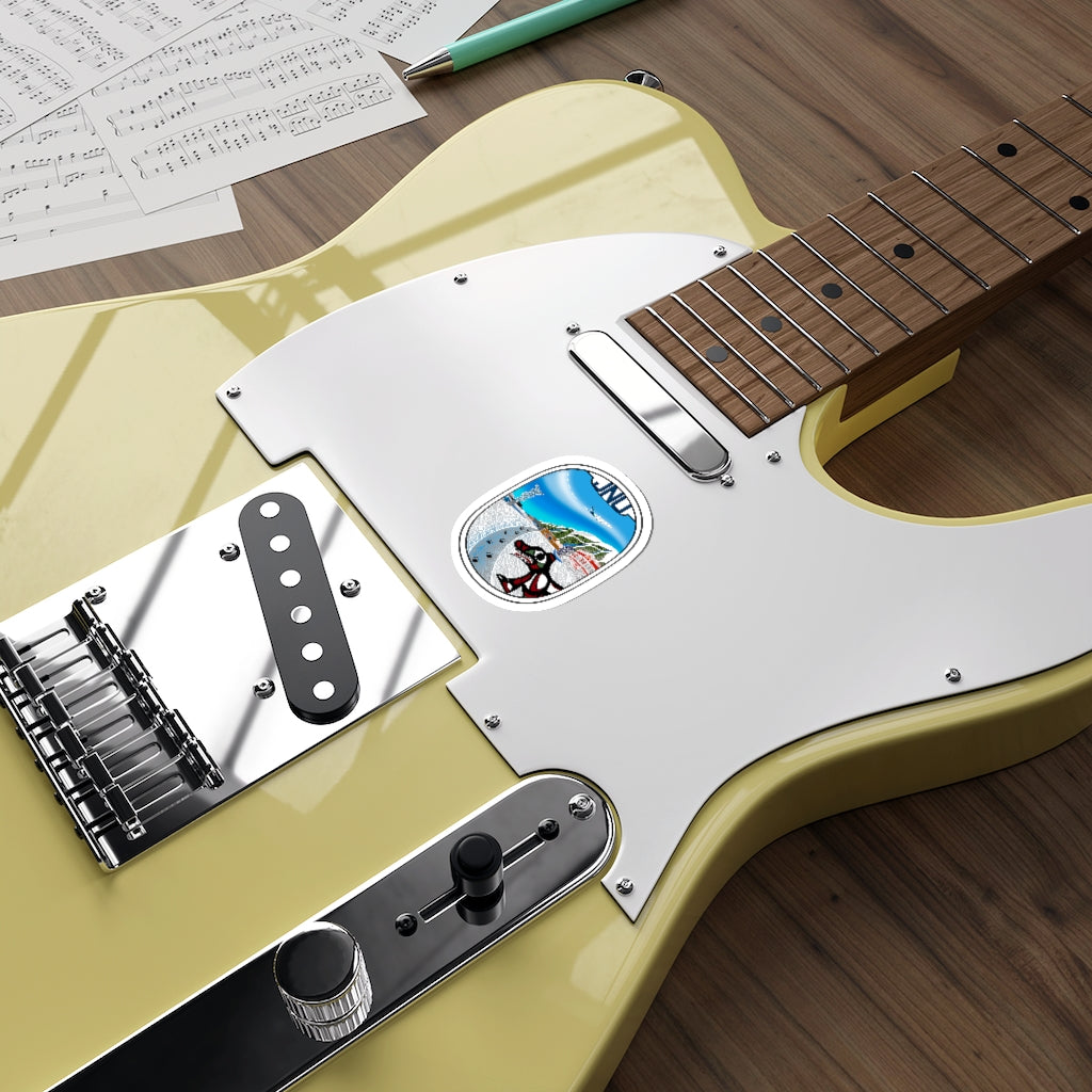 JNU Juneau blue plane Die-Cut Stickers
