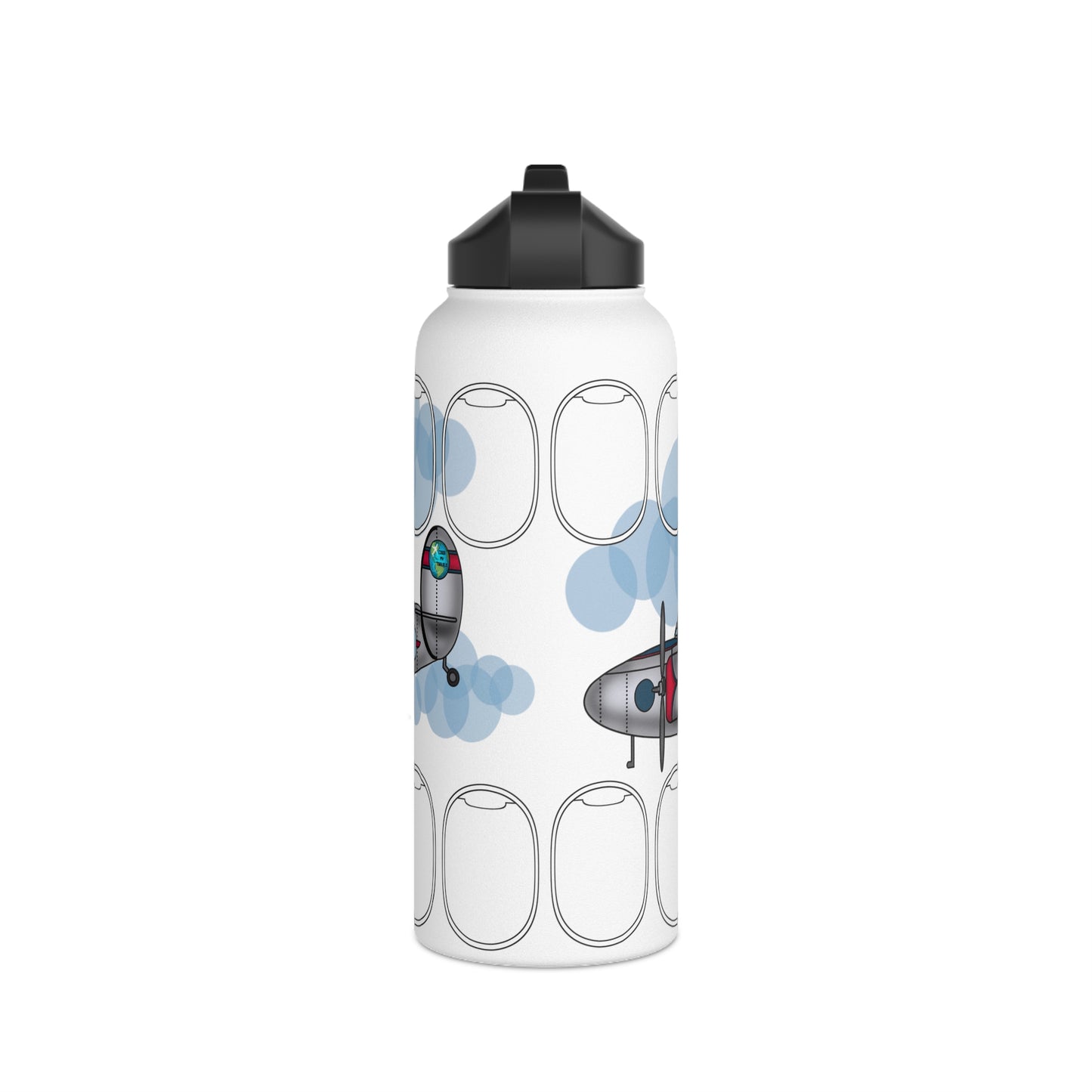 Window collection Stainless Steel Water Bottle, Standard Lid