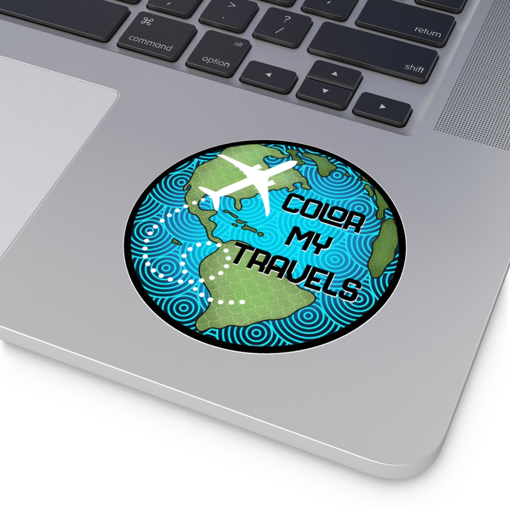 Color my travels Vinyl Stickers