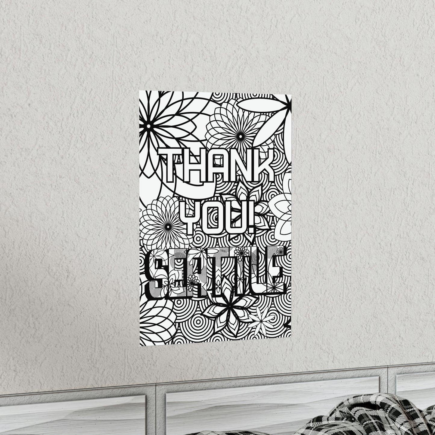 Thank you Seattle Coloring Poster