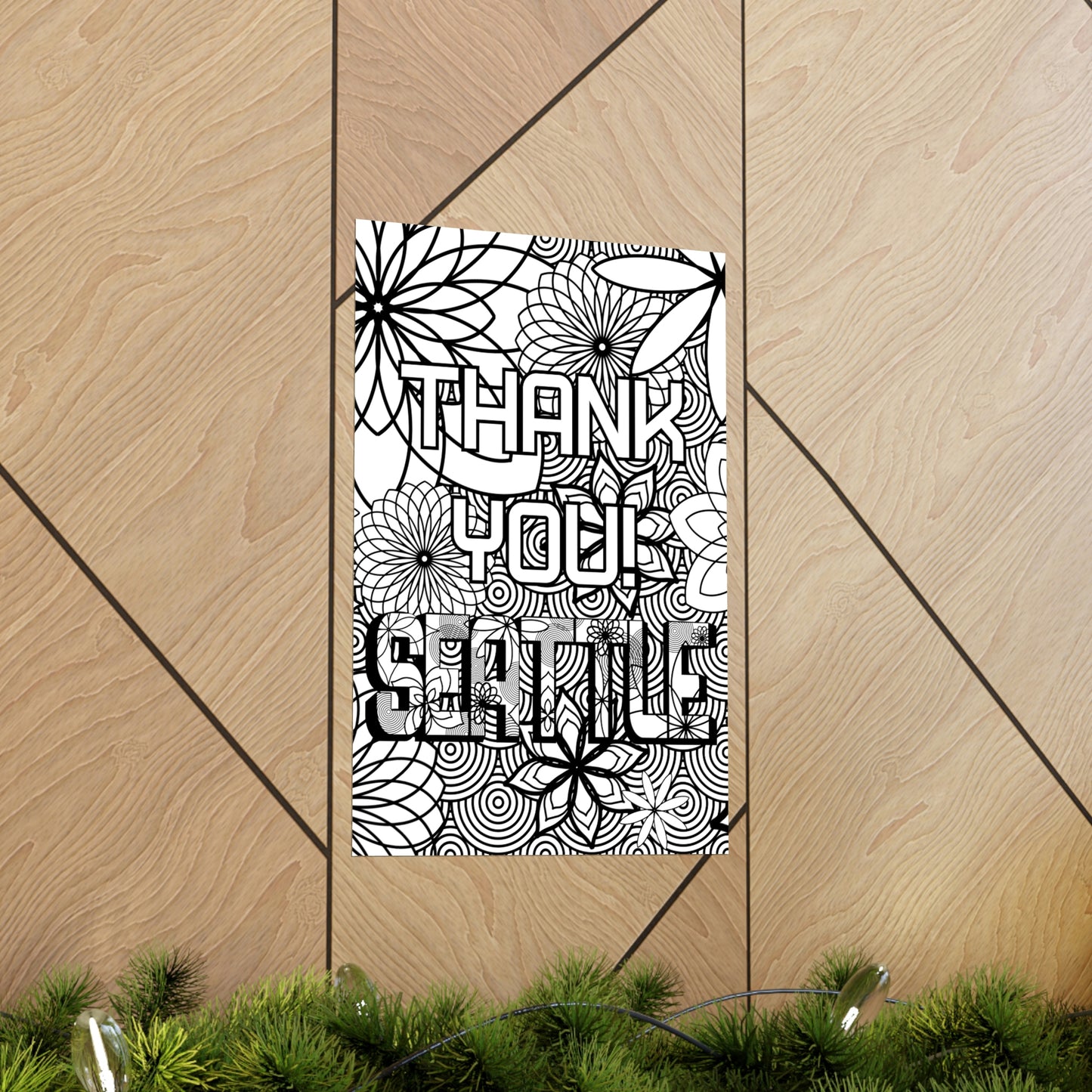 Thank you Seattle Coloring Poster