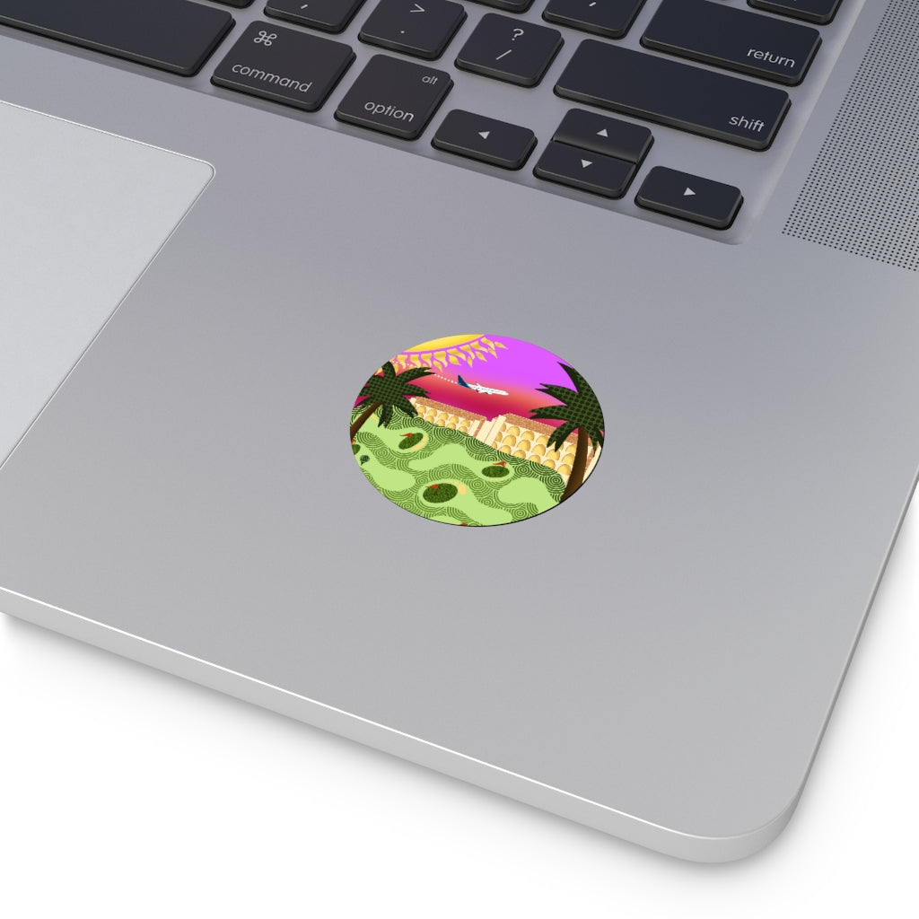 Phoenix golf Round Vinyl Stickers