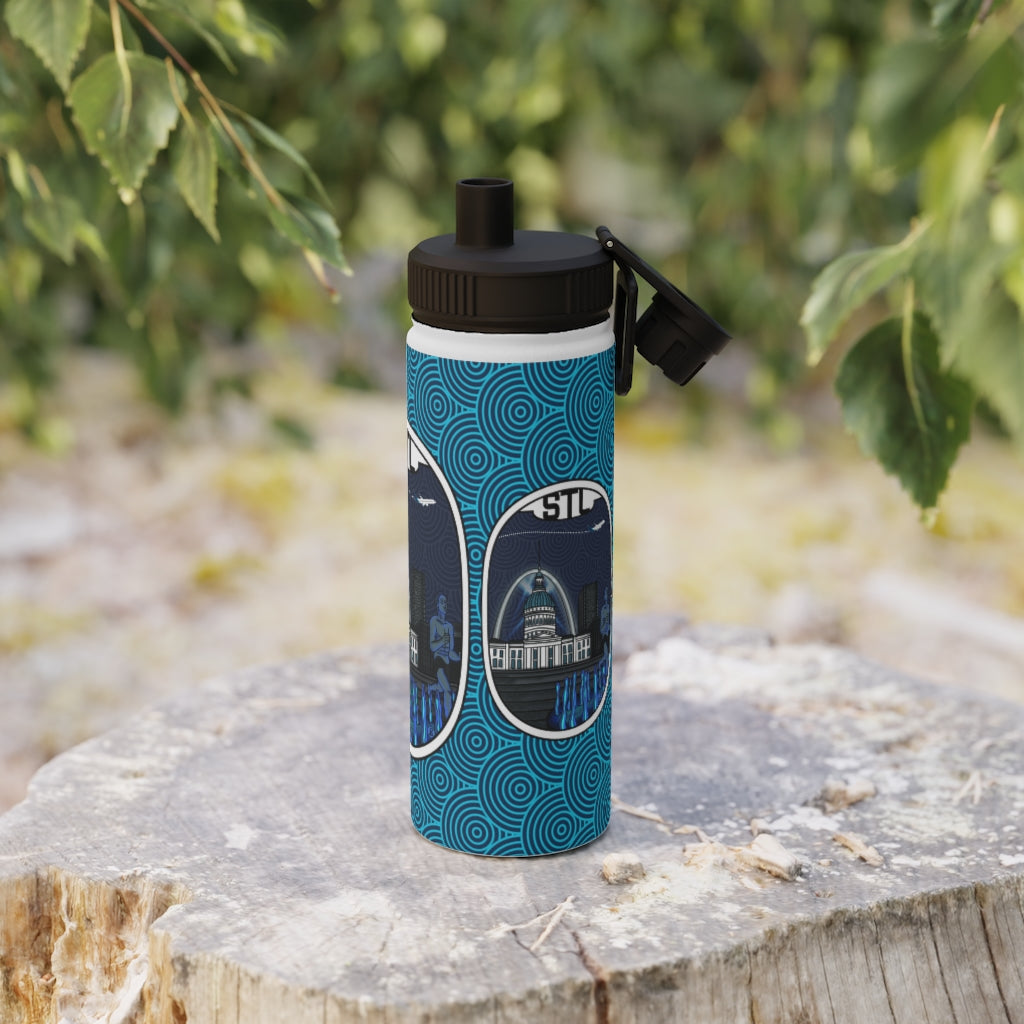 STL-St. Louis Stainless Steel Water Bottle, Sports Lid