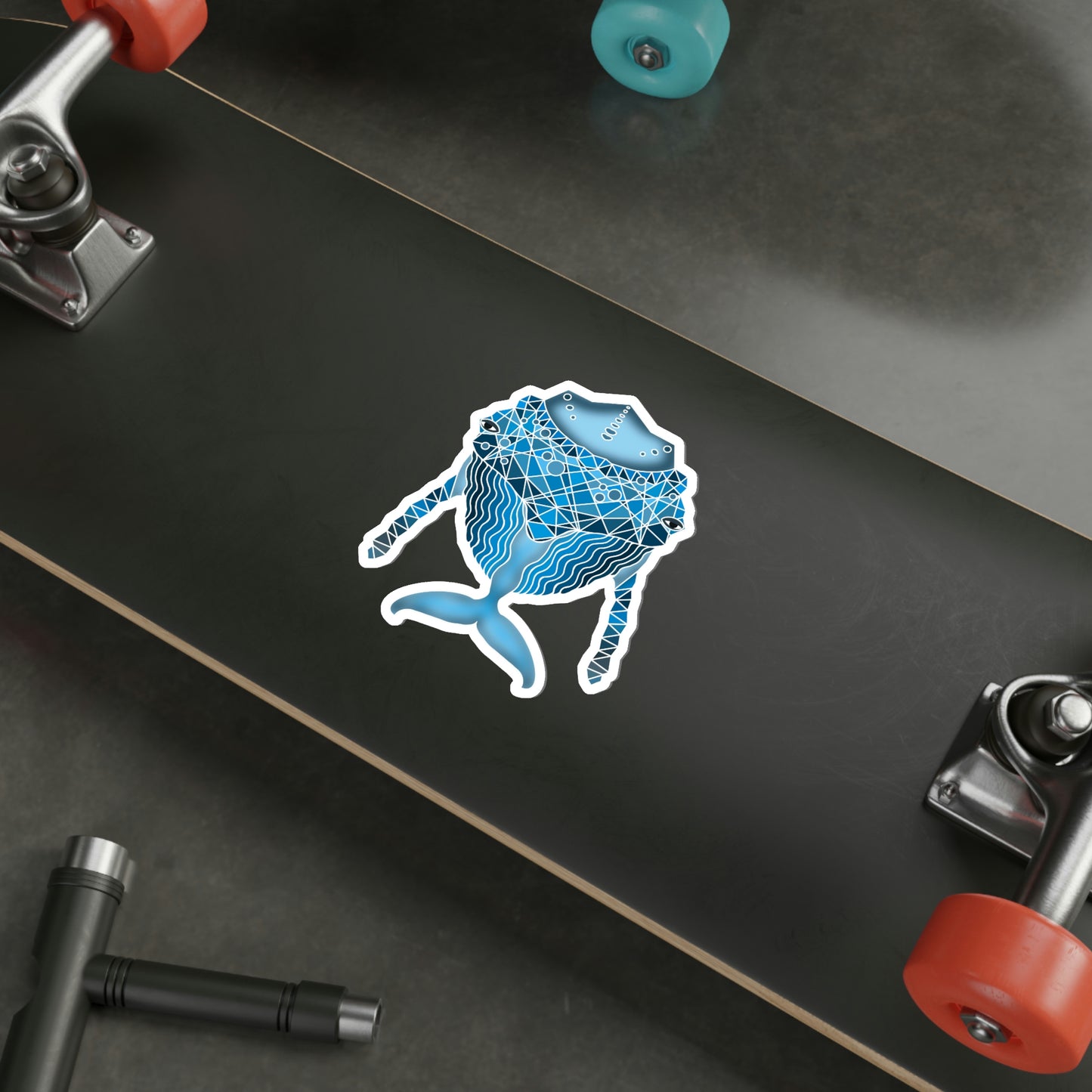 Blue whale Die-Cut Stickers