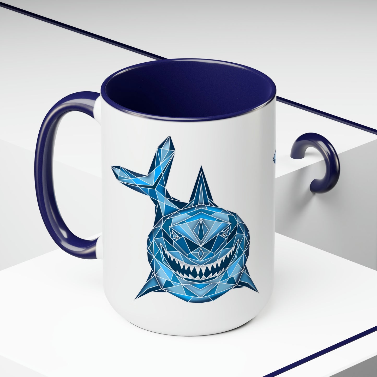 Shark Two-Tone Coffee Mugs, 15oz