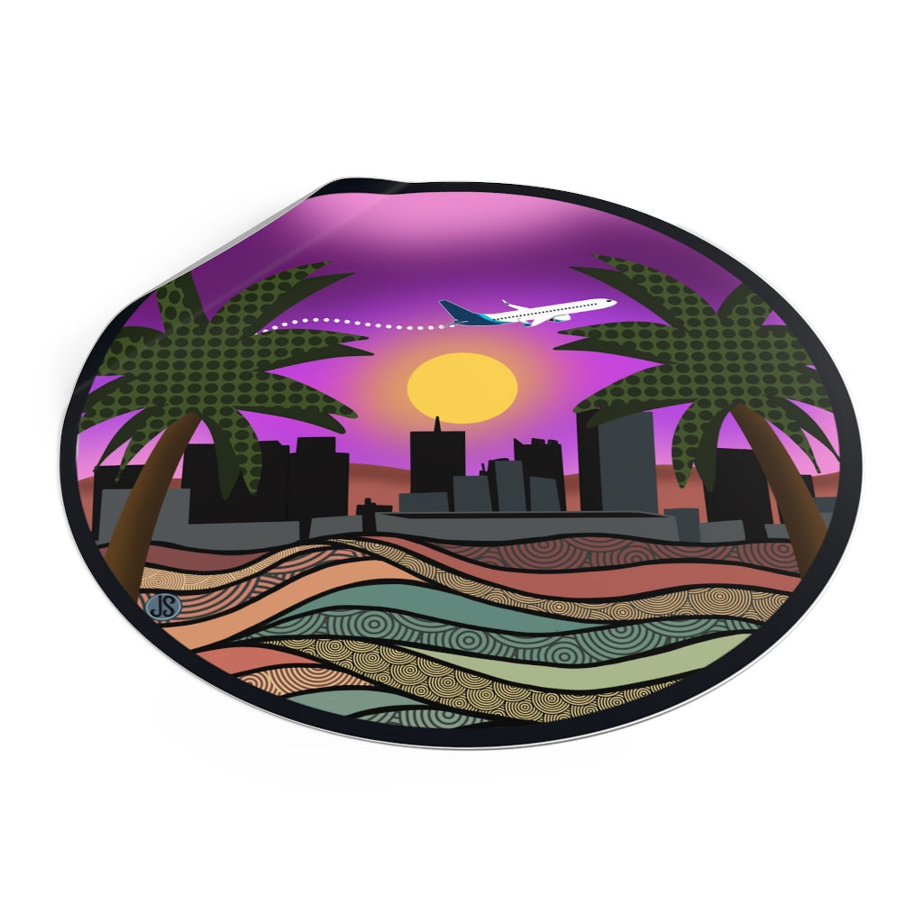 Phoenix Round Vinyl Stickers