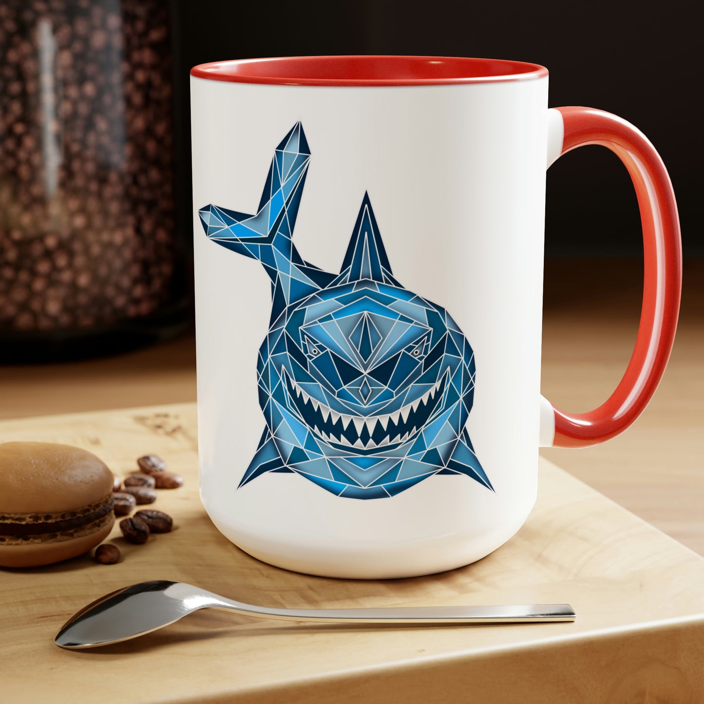 Shark Two-Tone Coffee Mugs, 15oz