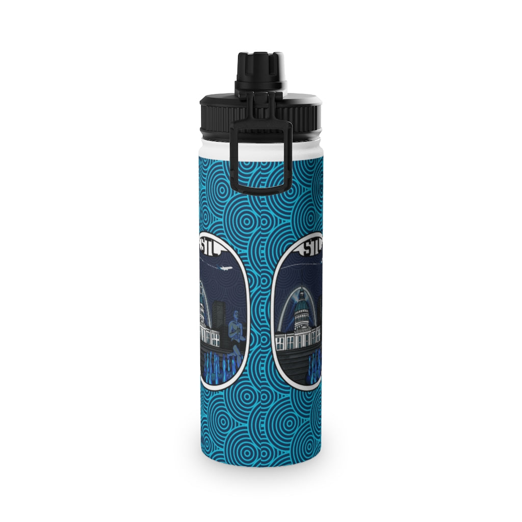 STL-St. Louis Stainless Steel Water Bottle, Sports Lid