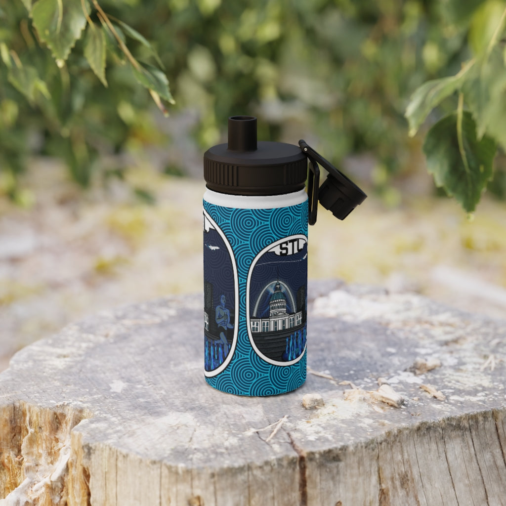 STL-St. Louis Stainless Steel Water Bottle, Sports Lid