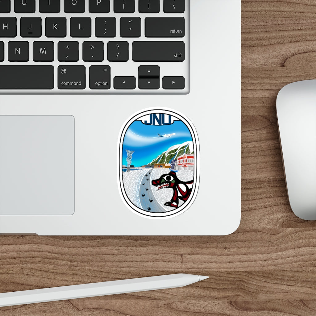 JNU Juneau blue plane Die-Cut Stickers