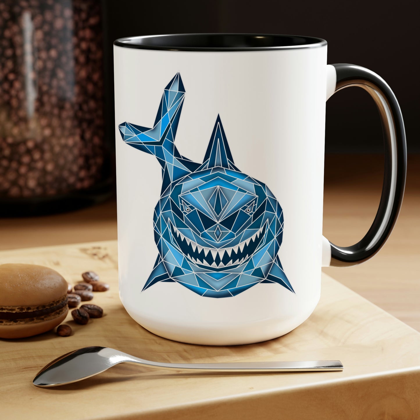 Shark Two-Tone Coffee Mugs, 15oz