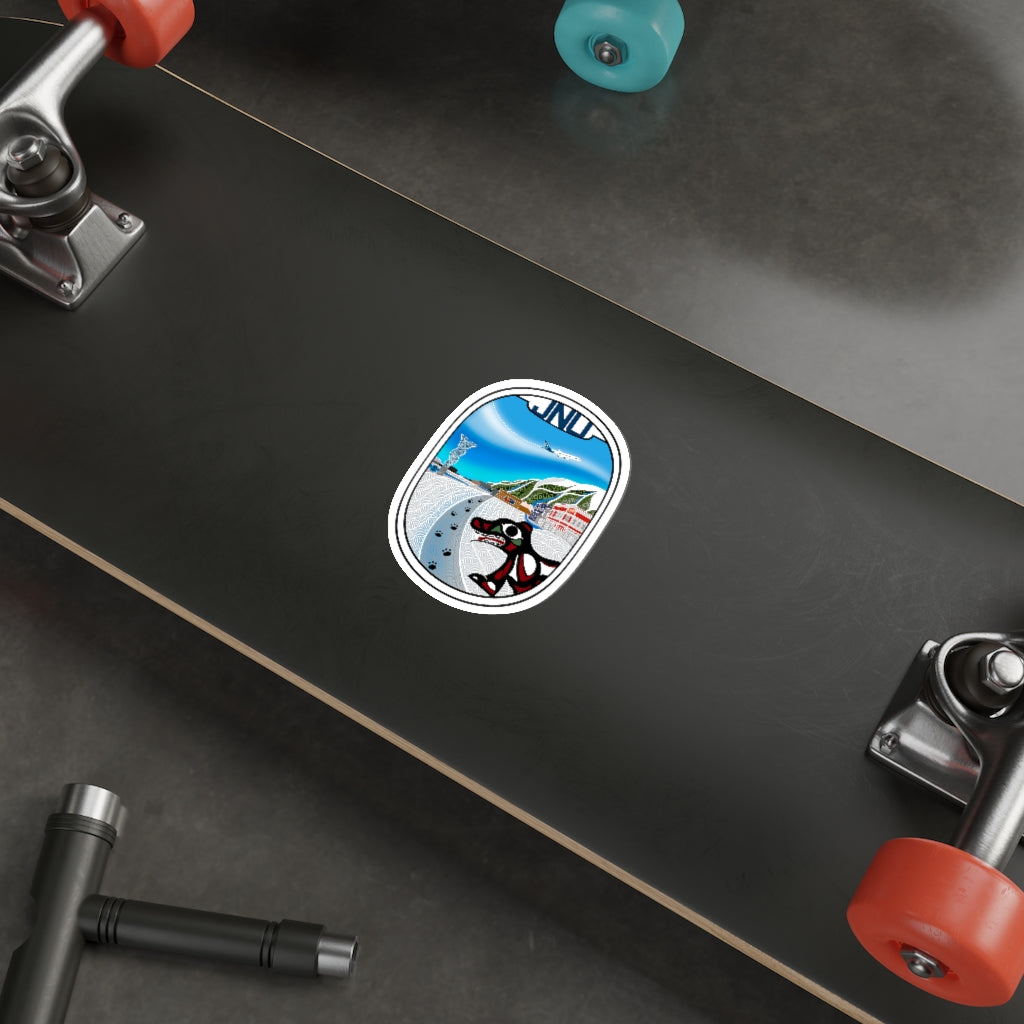 JNU Juneau blue plane Die-Cut Stickers