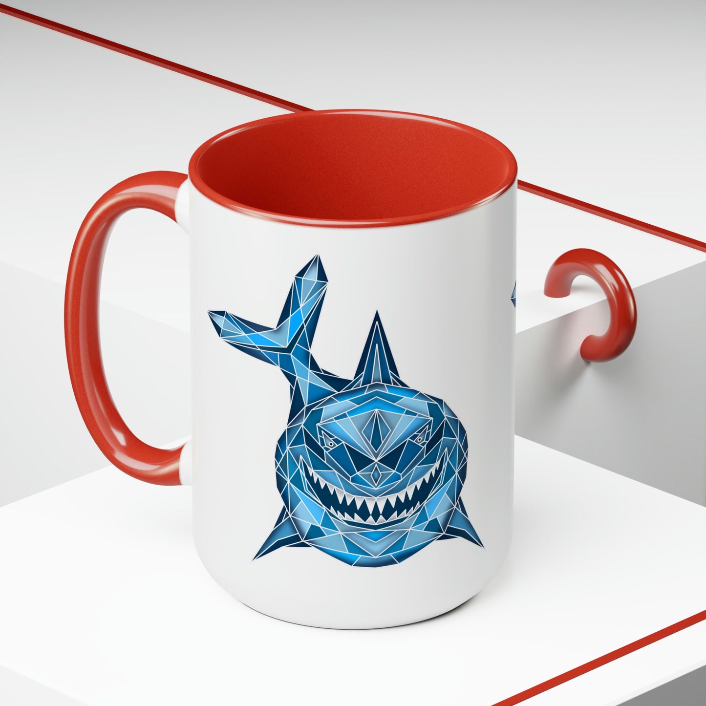 Shark Two-Tone Coffee Mugs, 15oz