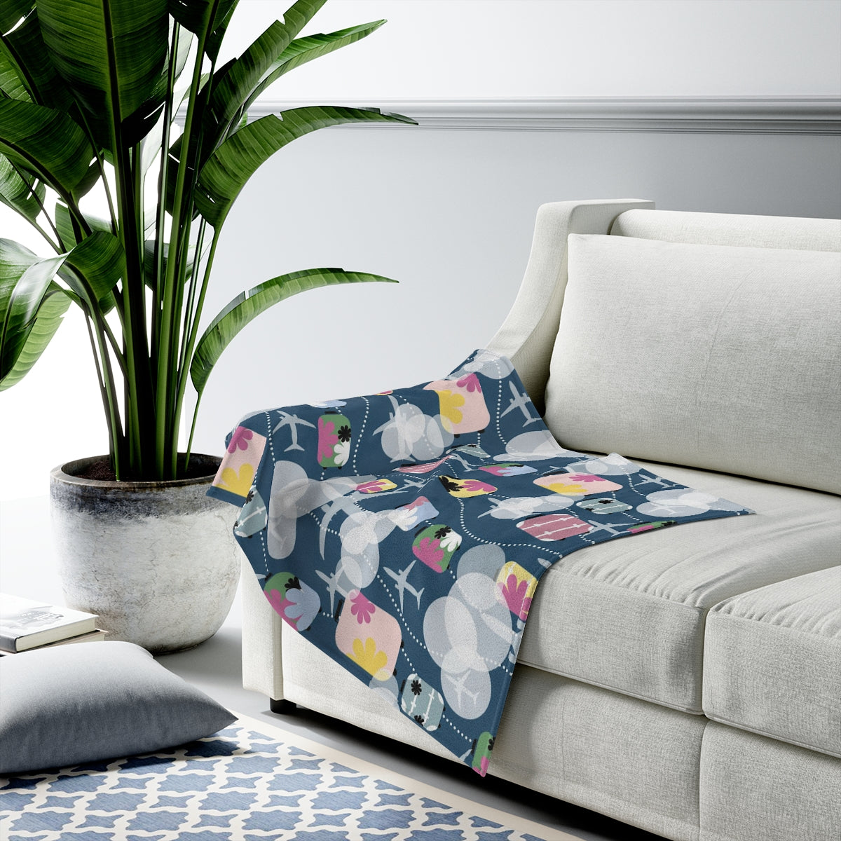 Sky Velveteen Plush Blanket
