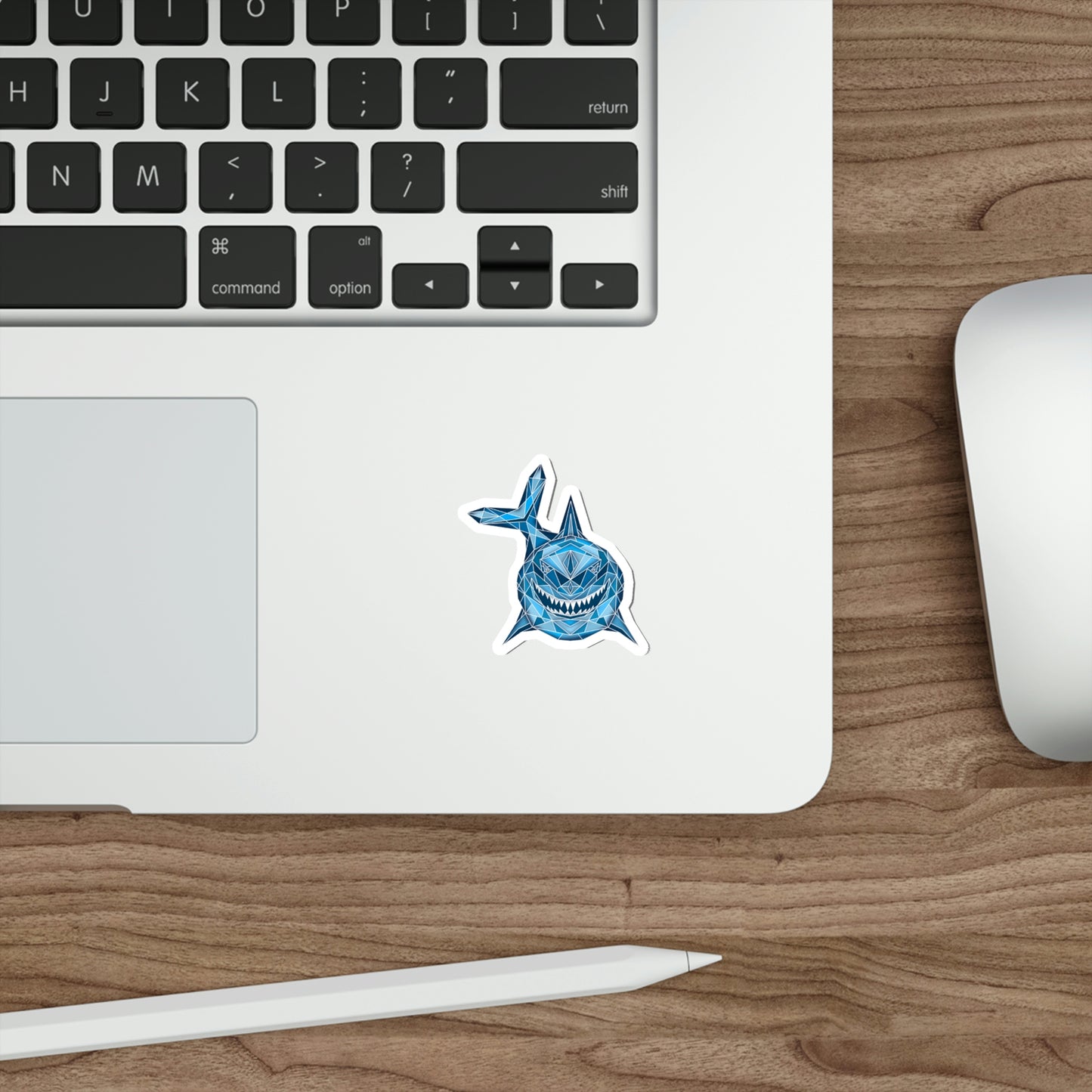 Swimming Blue Shark Die-Cut Stickers