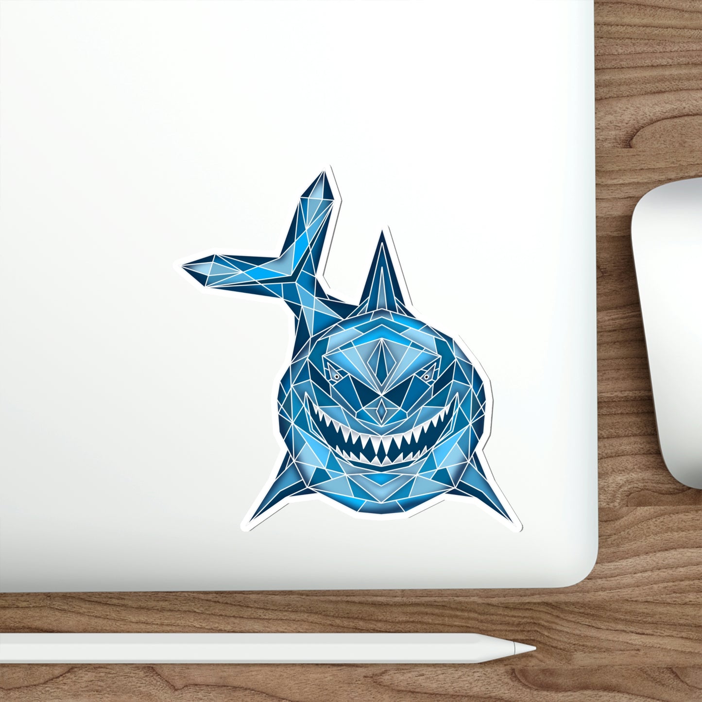 Swimming Blue Shark Die-Cut Stickers