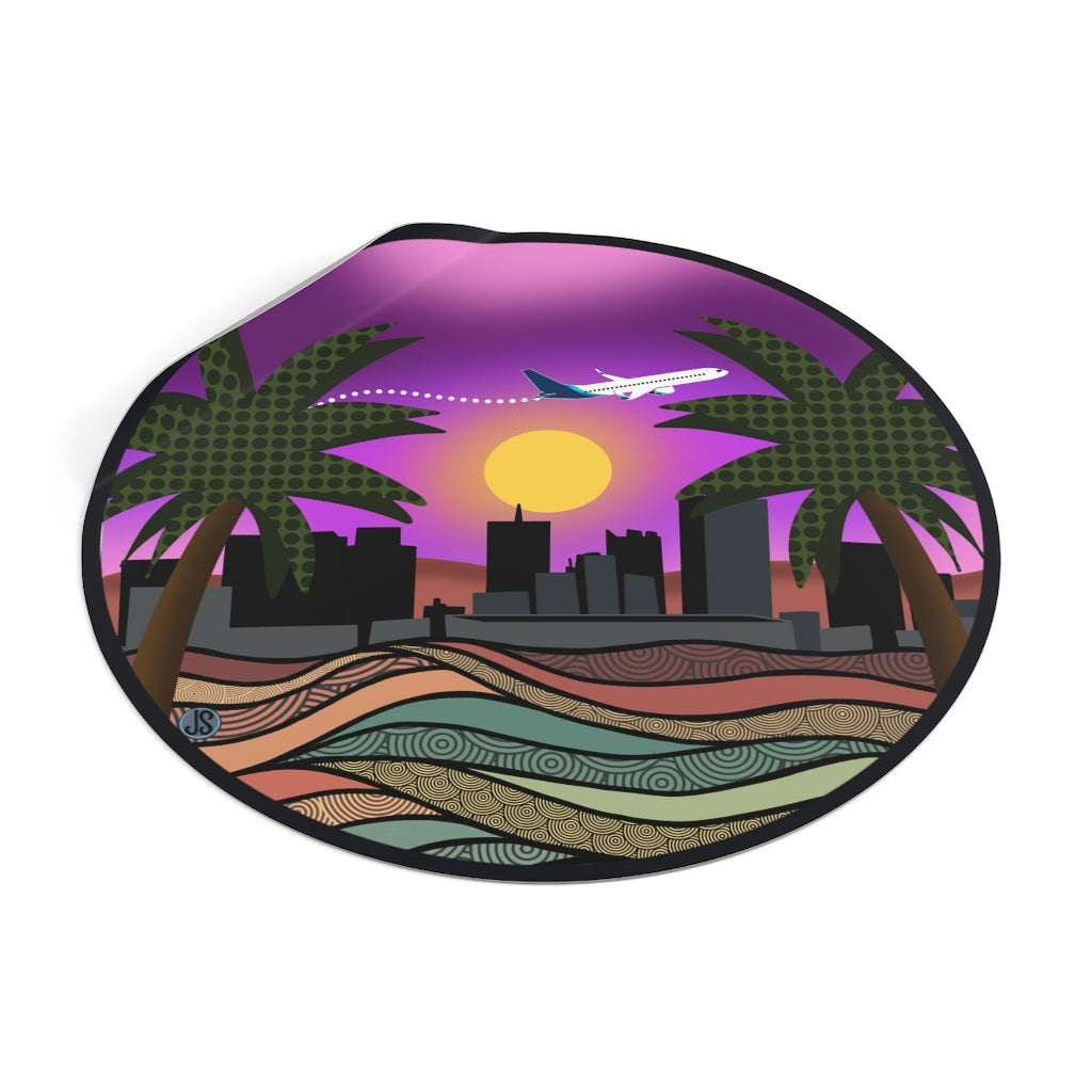 Phoenix Round Vinyl Stickers