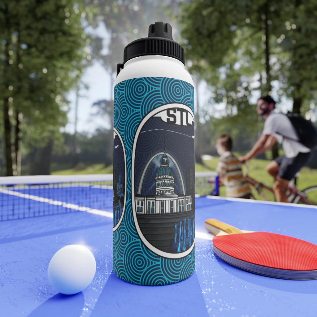STL-St. Louis Stainless Steel Water Bottle, Sports Lid