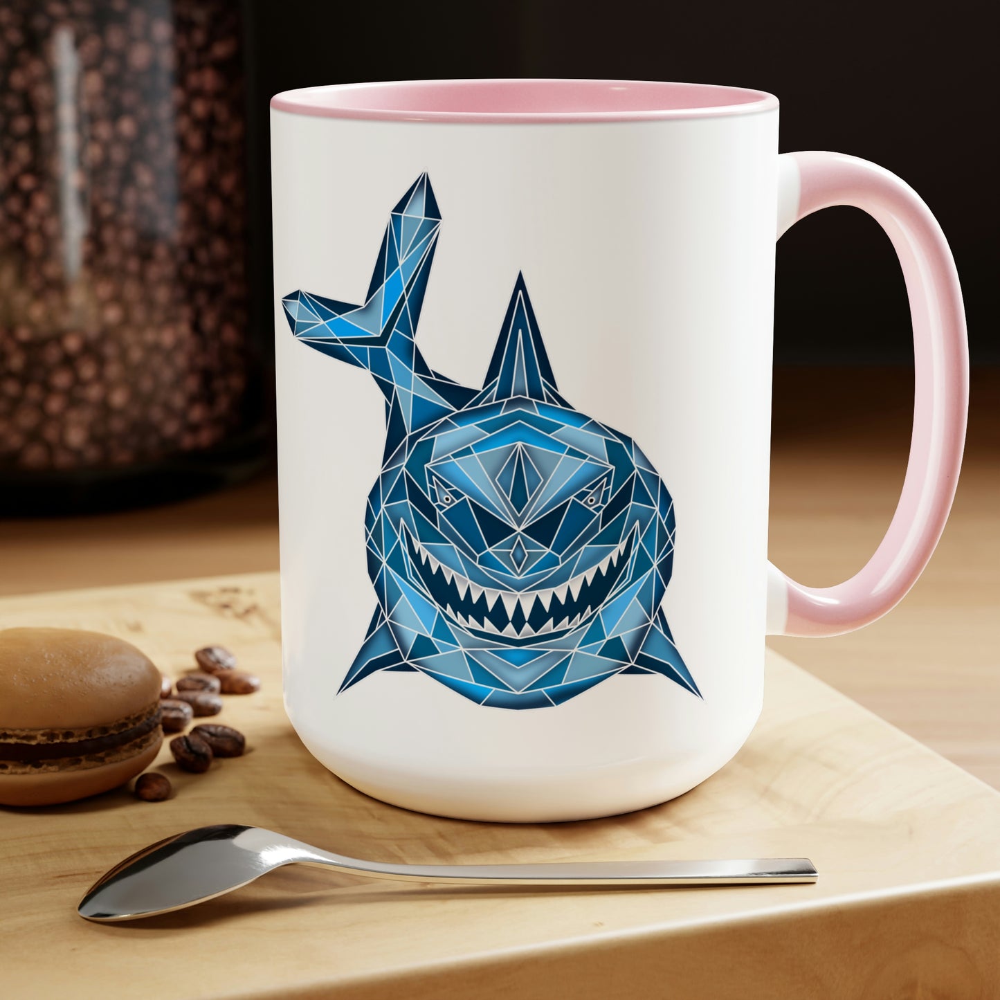 Shark Two-Tone Coffee Mugs, 15oz
